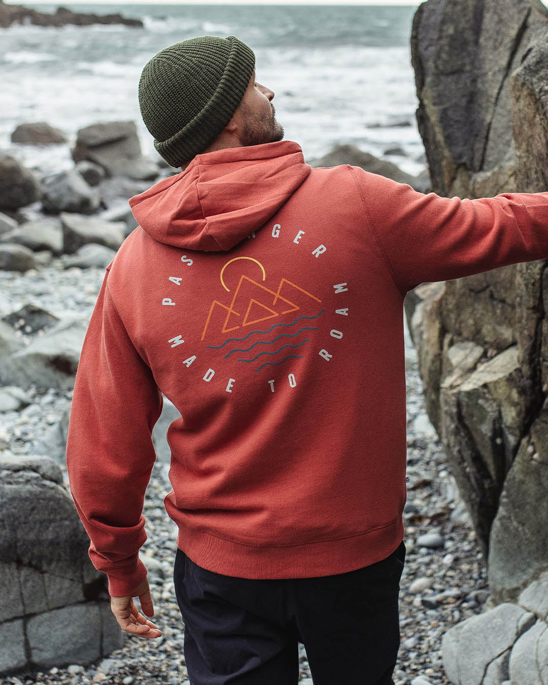 Escapism Recycled Hoodie - Burnt Red