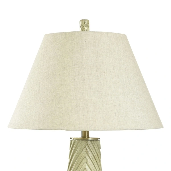 Morgana - Modern Table Lamp With Diamond Design - Grey Taupe Finish - Cream Shade