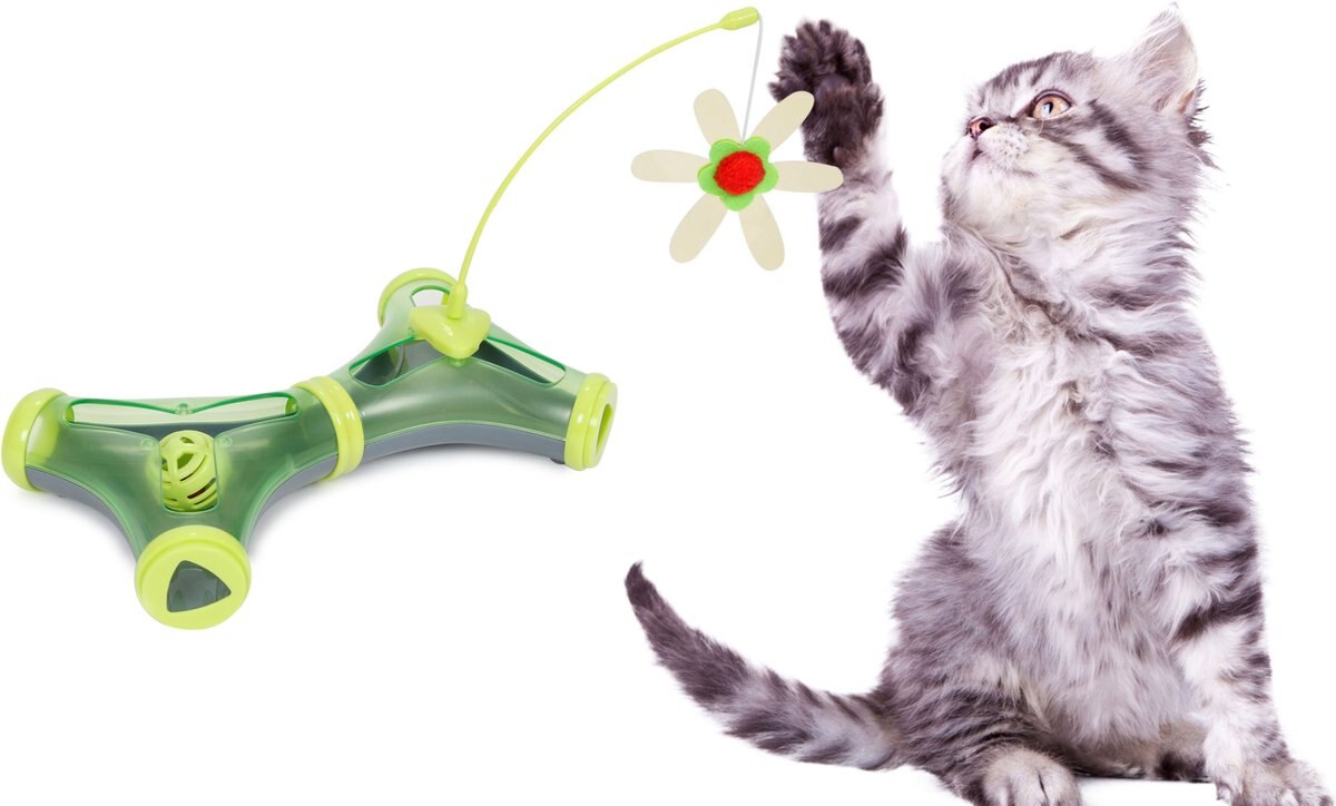 Pet Life Kitty-Tease Interactive Cognitive Training Puzzle Cat Toy Tunnel Teaser