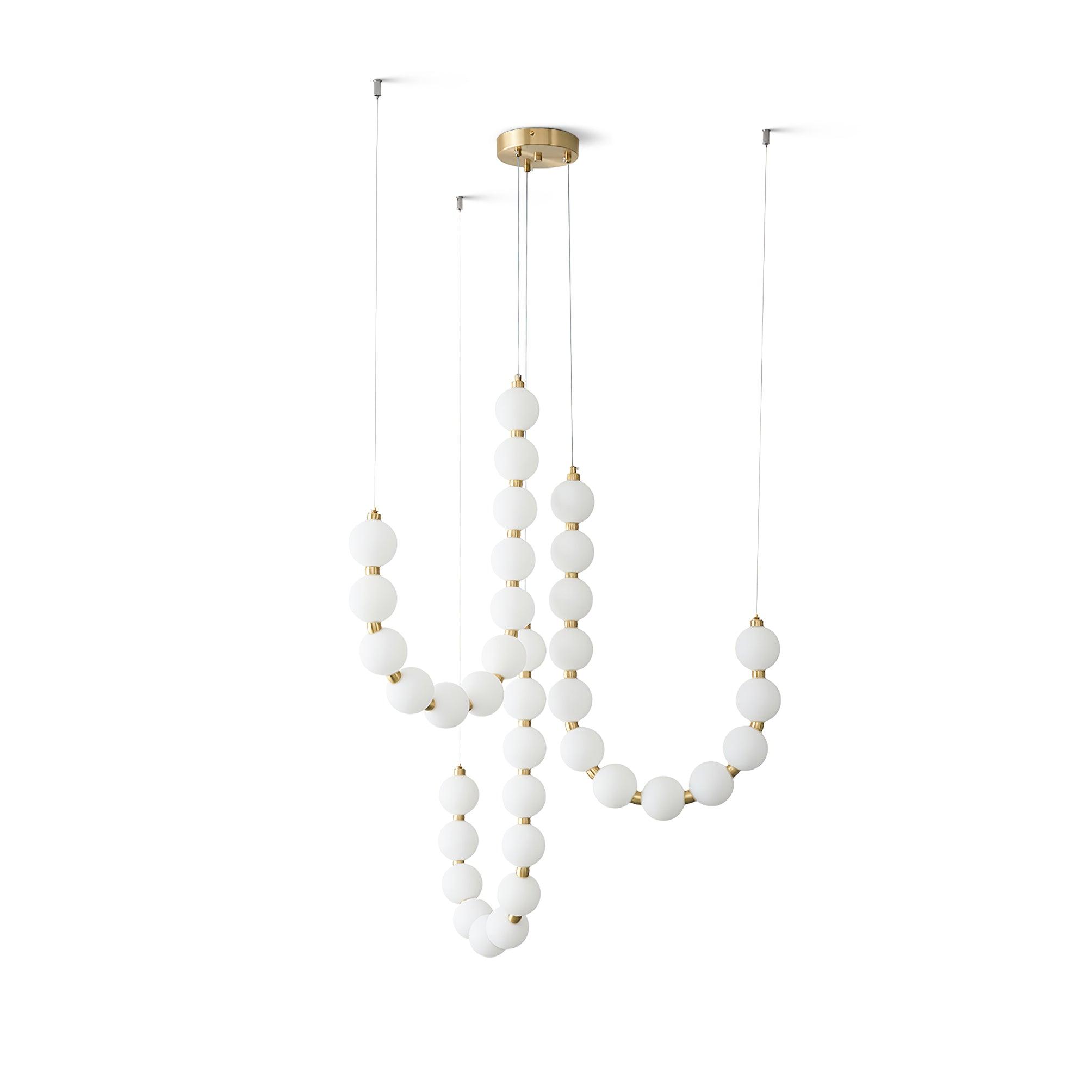 Glass Pearl Necklace Chandelier