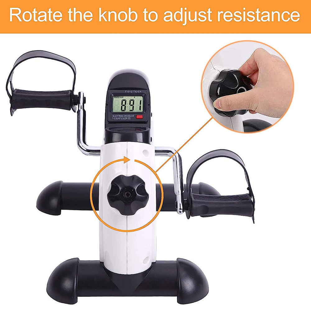 Indoor Mini Exercise Bike  Portable Foot Pedal Exercise Physical Therapy Rehab Training Bike