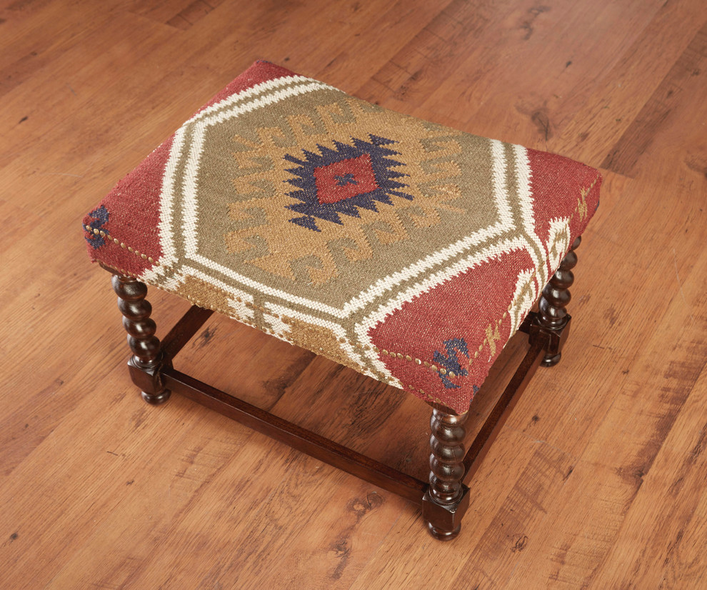 Upholstered Foot Stool   Southwestern   Footstools And Ottomans   by Orchard Creek Designs  Houzz