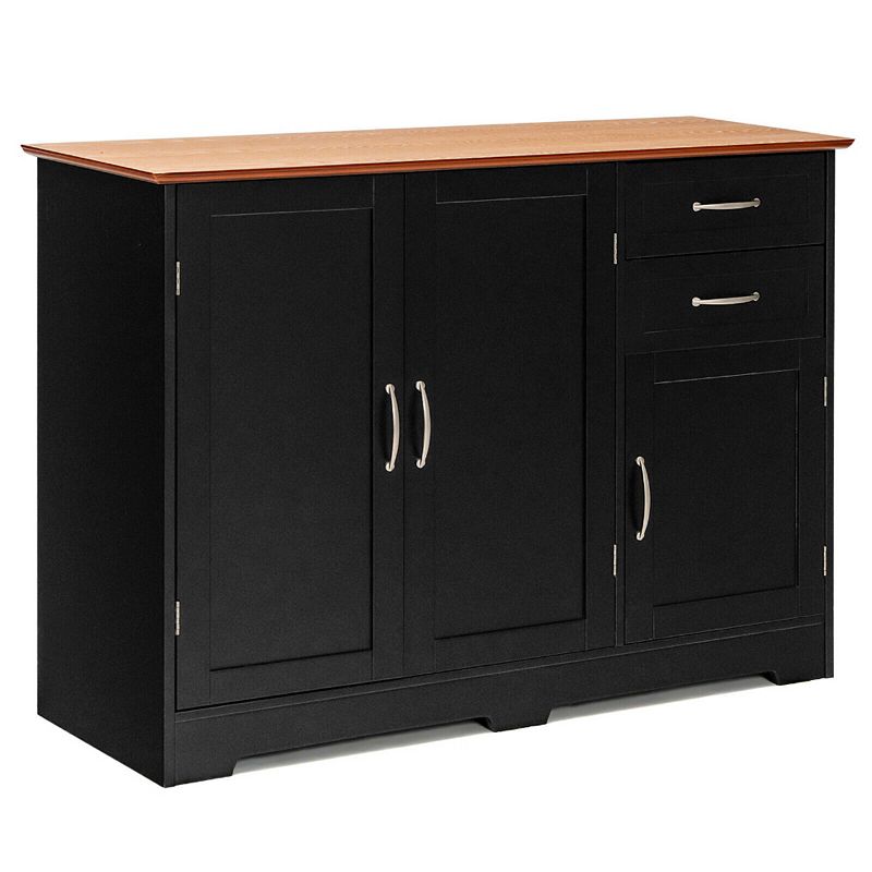 Buffet Server Storage Cabinet with 2-Door Cabinet and 2 Drawers