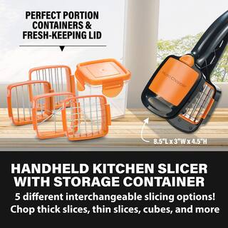 As Seen on TV Nutri Chopper 5-in-1 Compact Portable Handheld Kitchen Slicer with Storage Container 2705MO-HD