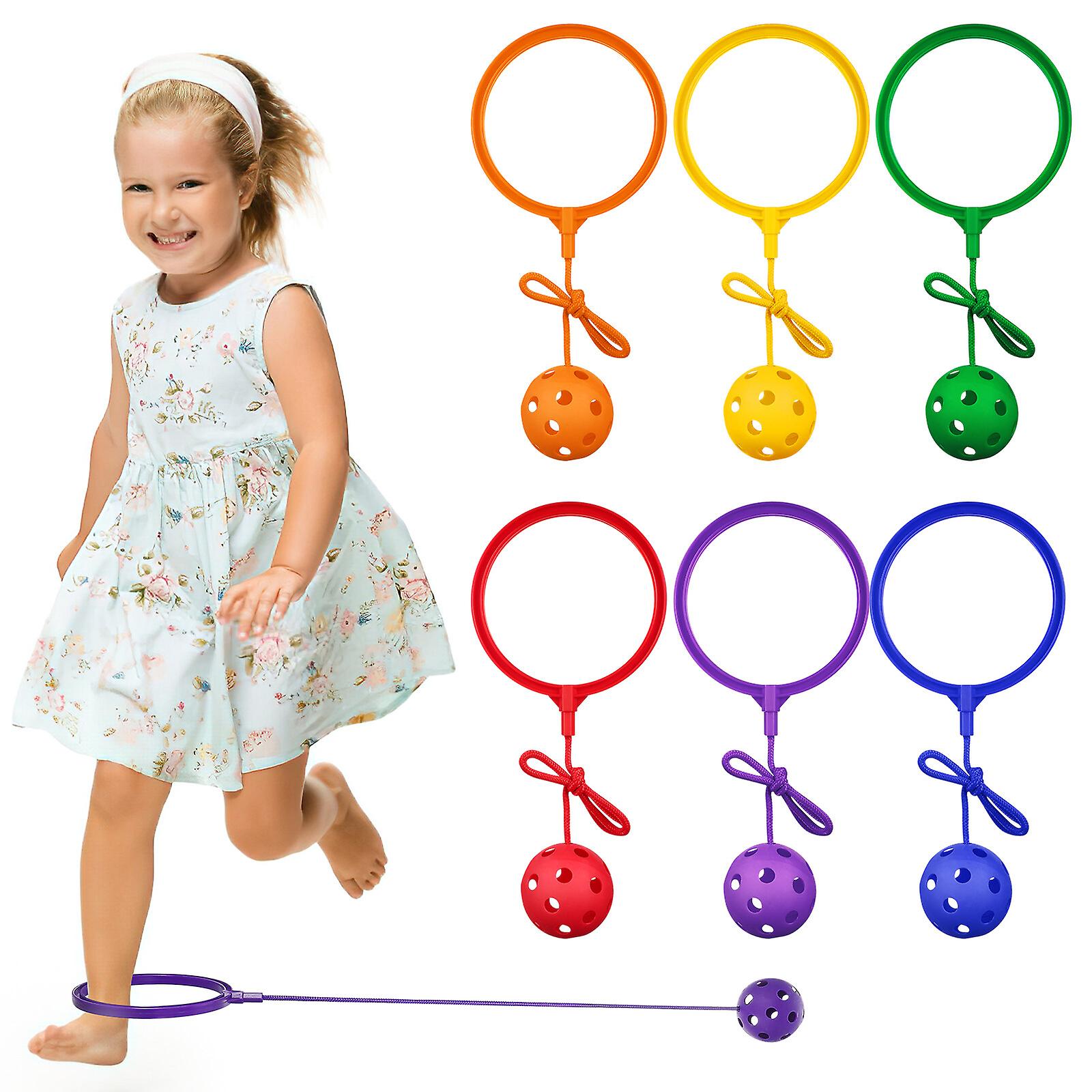 6pcs Jumping Ball Child-parent Fitness One Leg Kicking Ball Foot Jump Balls