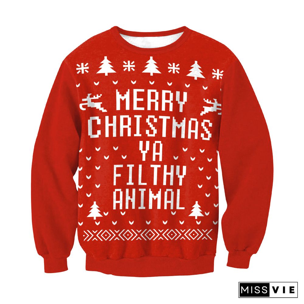 Christmas Pullover Long Sleeve Sweatshirts