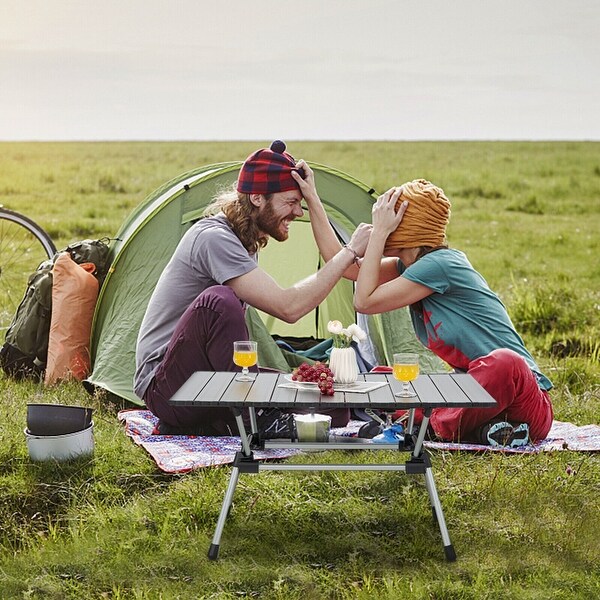 Folding HeavyDuty Aluminum Camping Table with Carrying Bag