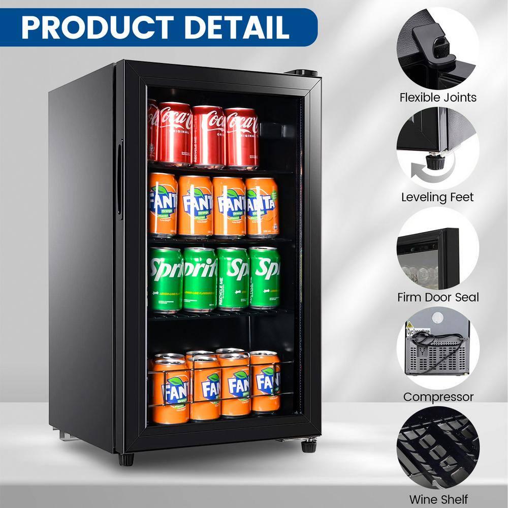 Edendirect 1575 in 60Bottle Wine and 120Can Beverage Cooler Mini Refrigerator for Soda Water Beer Wine for Home Dorm