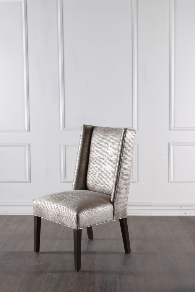 Dining Chair Juliette  Base Metal   Transitional   Dining Chairs   by Sideboards and Things  Houzz