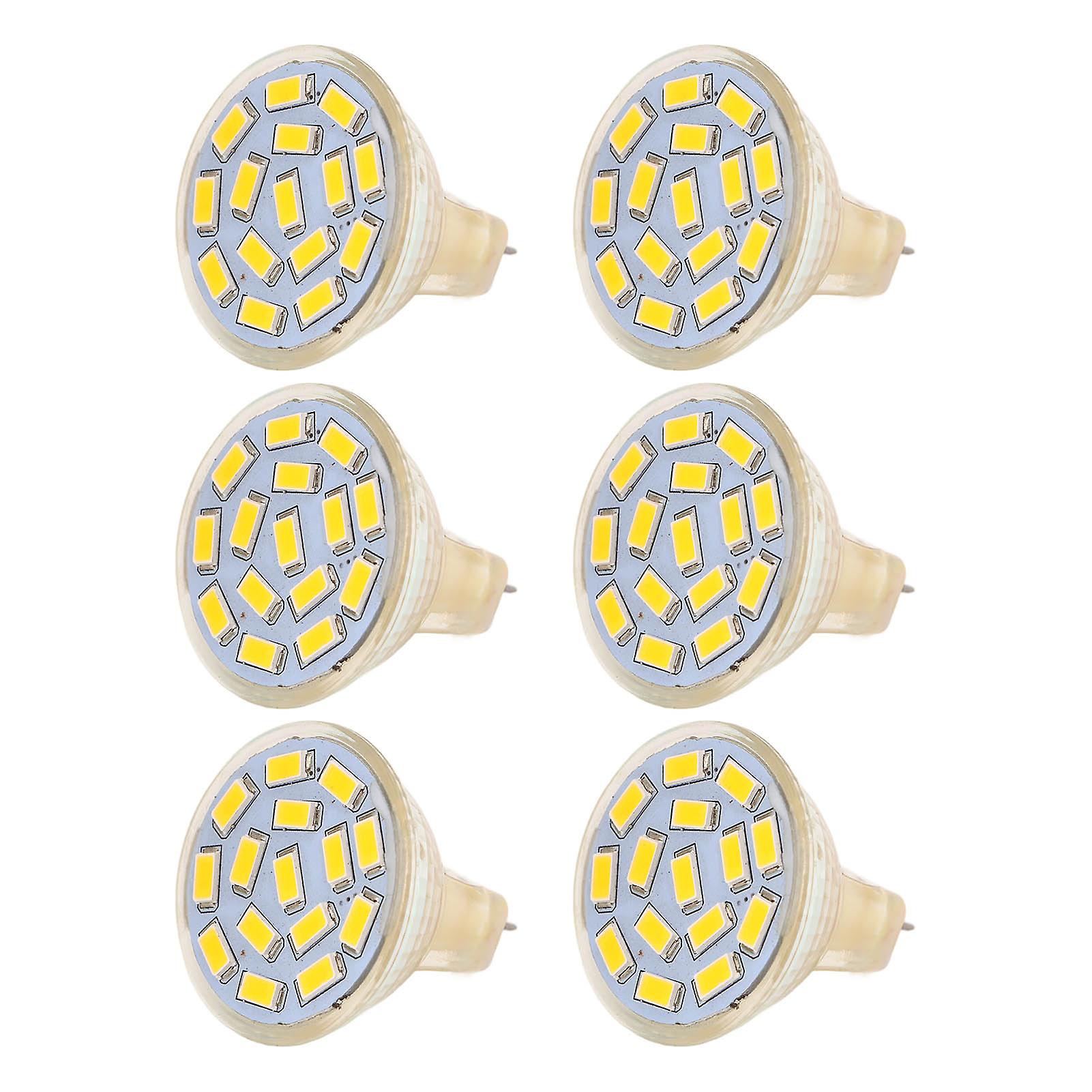 6Pcs GU4 LED Bulb 270LM 15LED Energy Saving Light Bulb MR11 Track Lamp Beads 12V 3W Warm Light 3000K