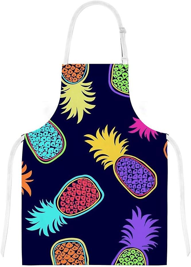 Insulation Kitchen Oven Mitts Potholder Apron 3pcs Set Colorful Pineapples Non Slip Heat Resistant Gloves Baking Cooking Bbq