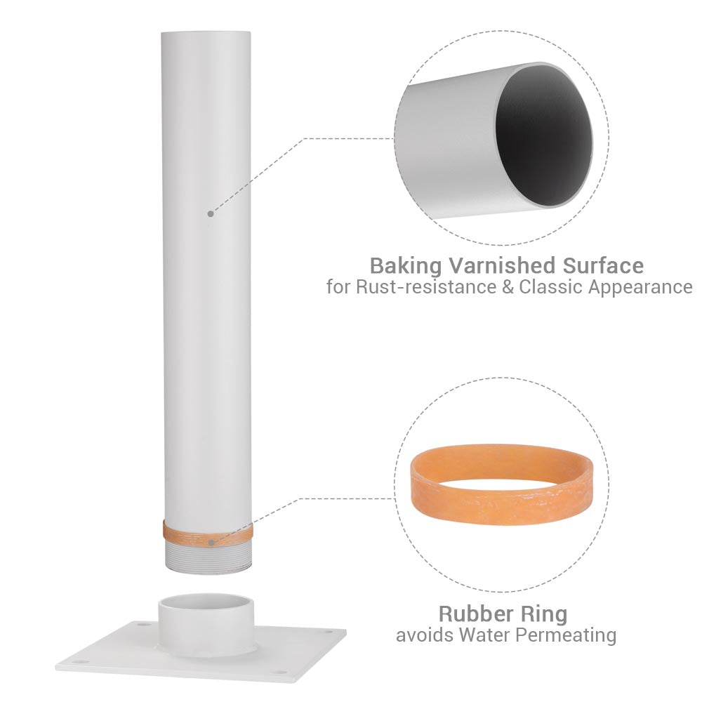 Yescom Telescopic FlagPole Deck Mount 16