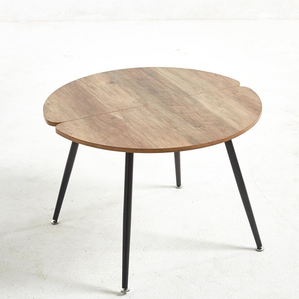 70X70X45CM COFFEE Table for 4 people With Round Mdf Table Top， Pedestal Dining Table， End Table Leisure Coffee Table