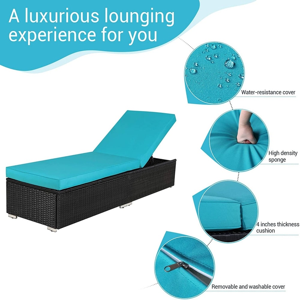 Royalcraft PE Rattan Wicker Outdoor Chaise Lounges