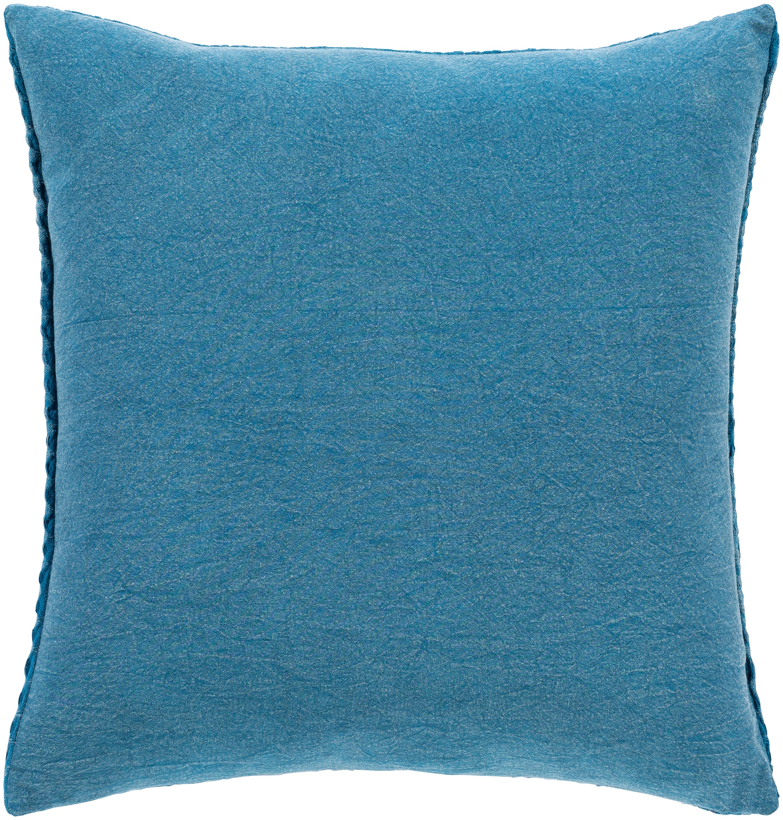 Waffle Woven Pillow in Bright Blue