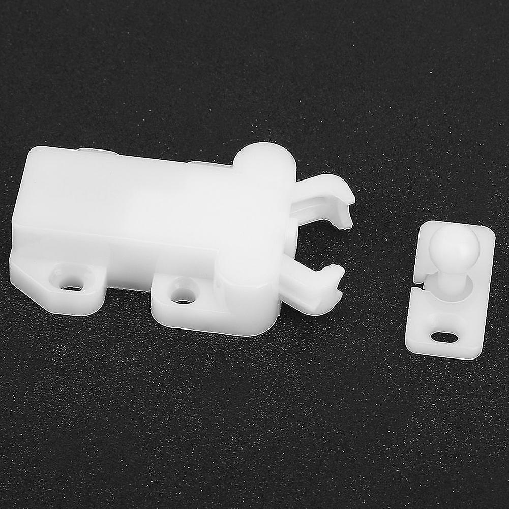 6 Sets Nylon Cabinet Drawer Rebound Self Locking Door Latches Furniture Hardware AccessoriesWhite