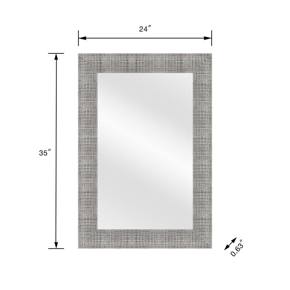 Home Decorators Collection 24 in. W x 35 in. H Rectangular PS Framed Wall Bathroom Vanity Mirror in Brushed Nickel 6248WK-OD2435