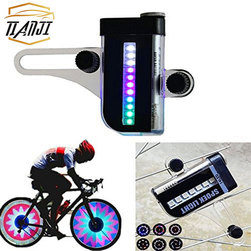 TIANJI 32 LED Patterns cycle Bike Wheel Lights Signal Multiple Styles Led Bicycle Led Spoke Lights