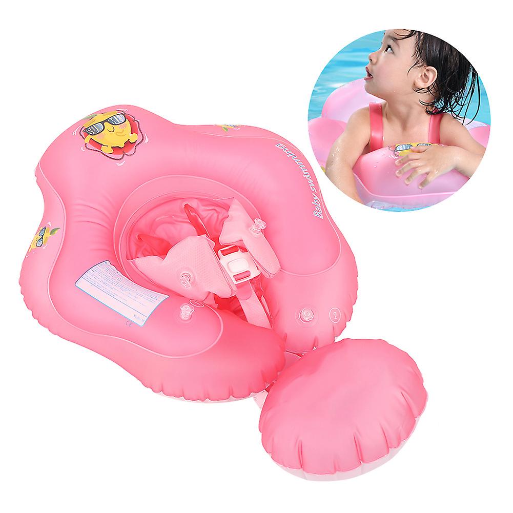 Inflatable Circle Swimming Ring Underarm Lifebuoys For Kids Children Baby  Summer Toys Sitting Ring With Buoy Floatspink M