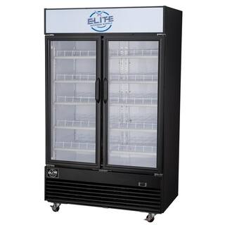 Elite Kitchen Supply 34.4 cu. ft. Commercial Merchandiser Refrigerator with Glass Doors in Black EKS-ESM42R