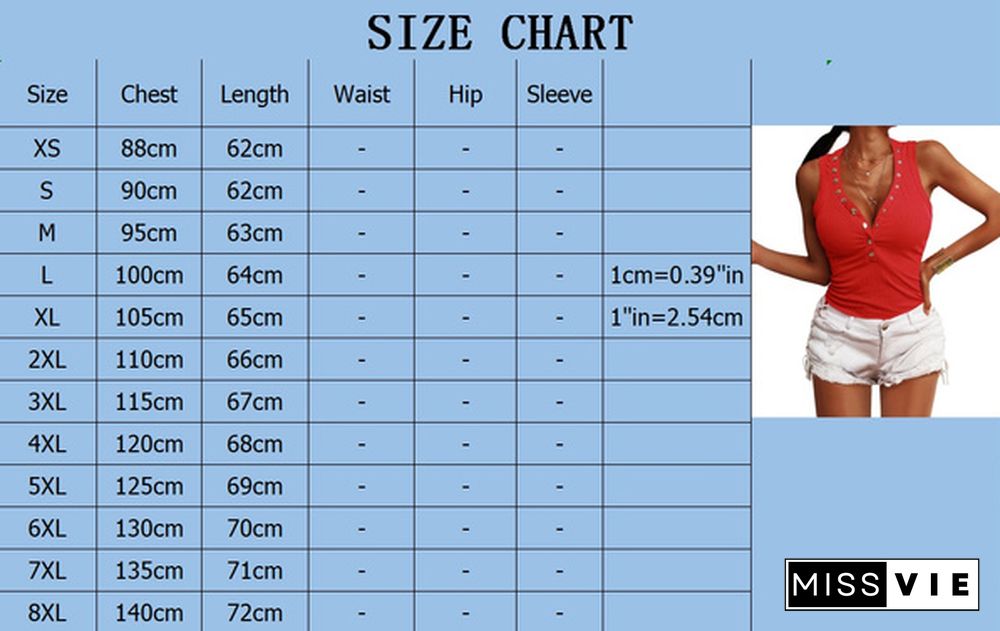 XS-8XL Plus Size Fashion Clothes Women's Summer Tops Casual Sleeveless Tank Tops Solid Color Knitted Tops Ladies V-neck Blouses Slim Fit Club Wear Button Up Camisole Shirts Beach Wear Off Shoulder Vest Bodycon Shirts Loose Tank Tops