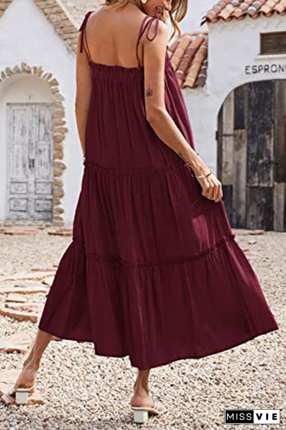 Solid Color Slip Swing Dress Wholesale