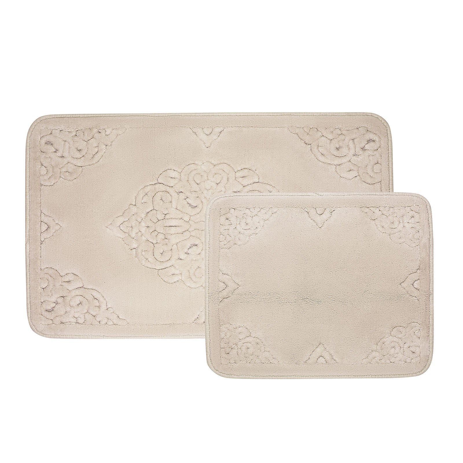 Karaca Home Damila Ecru 2 Pieces Bath Mat 200.15.01.0268