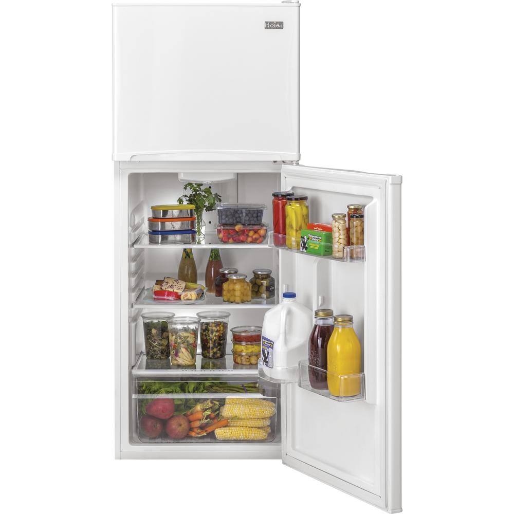 Haier 9.8 cu. ft. Top Freezer Refrigerator in White HA10TG21SW