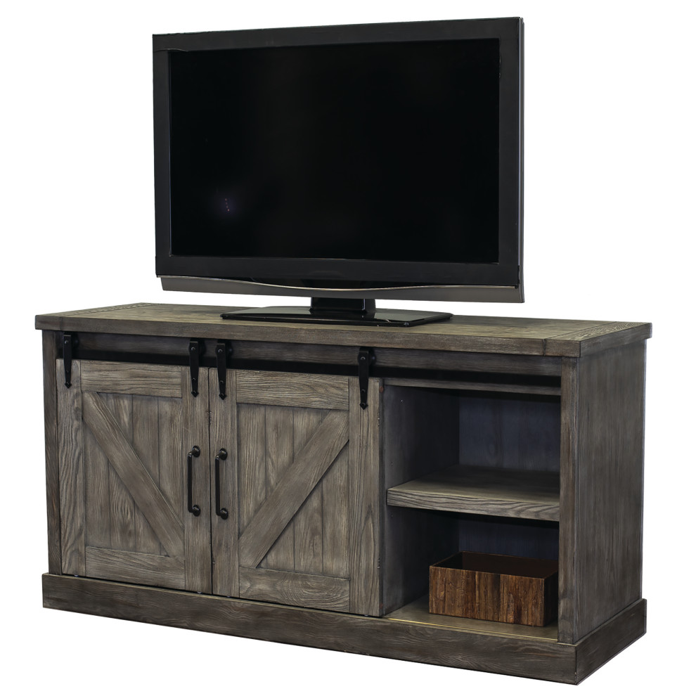 Avondale 60 quotTV Console Barn Door   Transitional   Entertainment Centers And Tv Stands   by Martin Furniture  Houzz