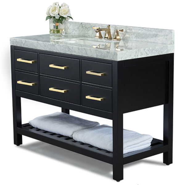 Elizabeth Black Onyx 48-Inch Vanity Console with Mirror