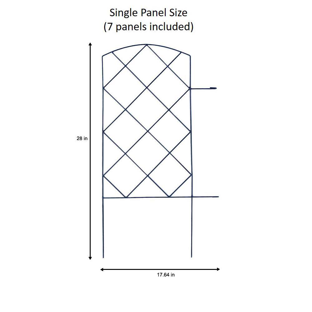 Vigoro 28 in. Large Lattice Steel Garden Folding Fence 51311