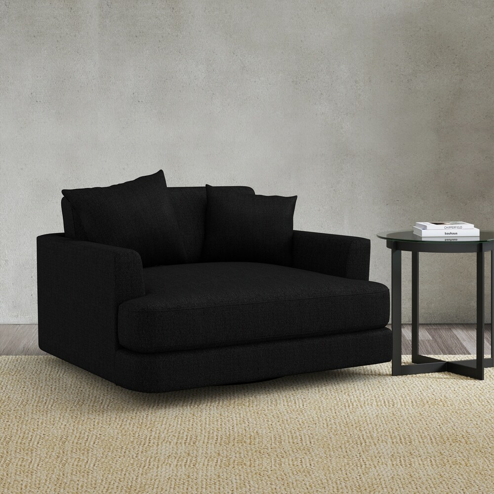 Nuvola Swivel chair in 100% Performance Linen Fabric