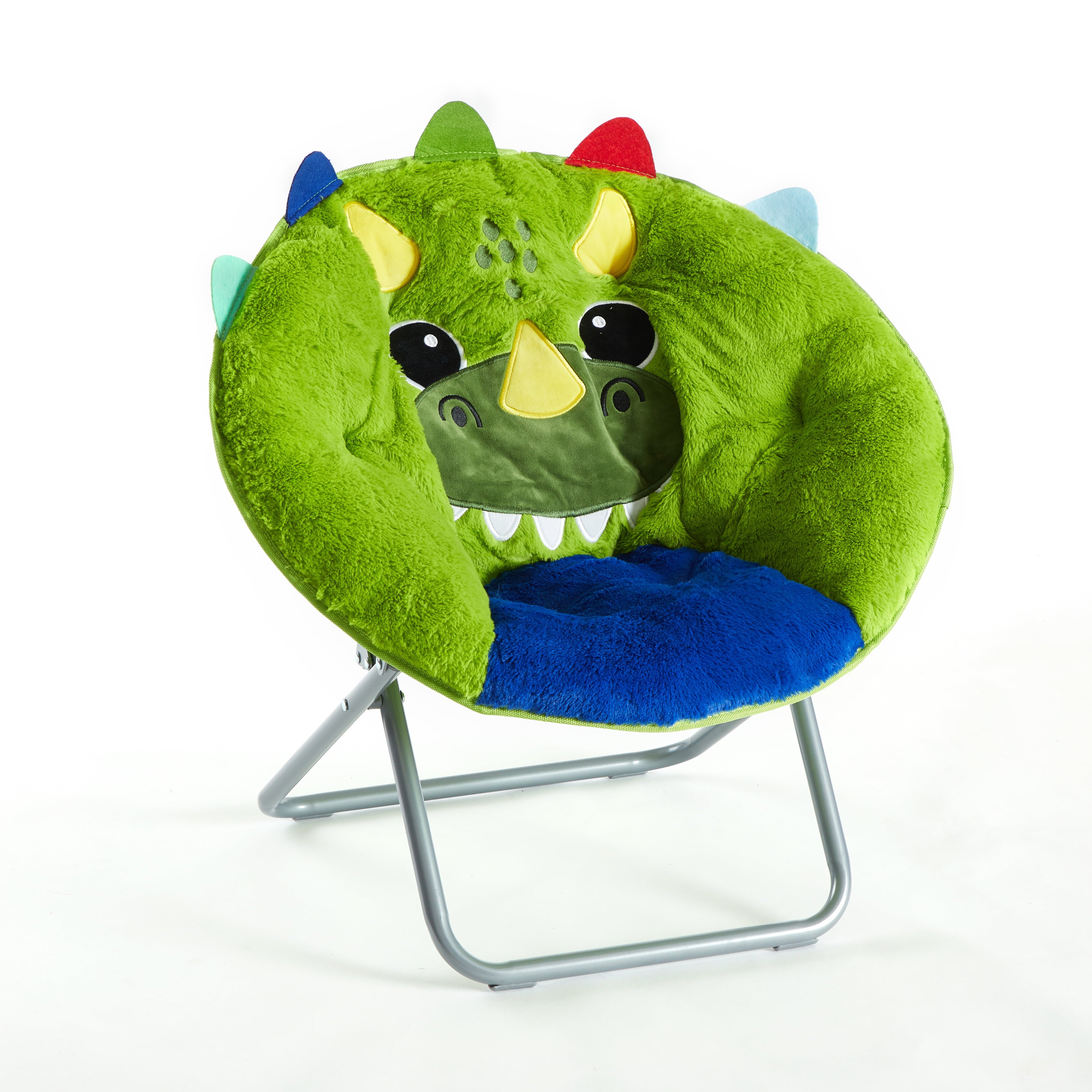 Heritage Club 23" Figural Critter Saucer Chair, Green Dino