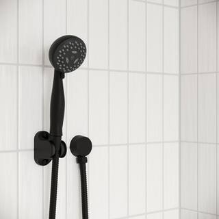 Pfister 3-Spray Patterns 3.09 in. Wall Mount Handheld Shower Head in Matte Black LG16-190B