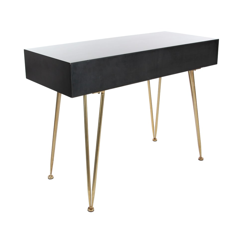 Black Wood Modern Console Table 31 x 42 x 18   42 x 18 x 31