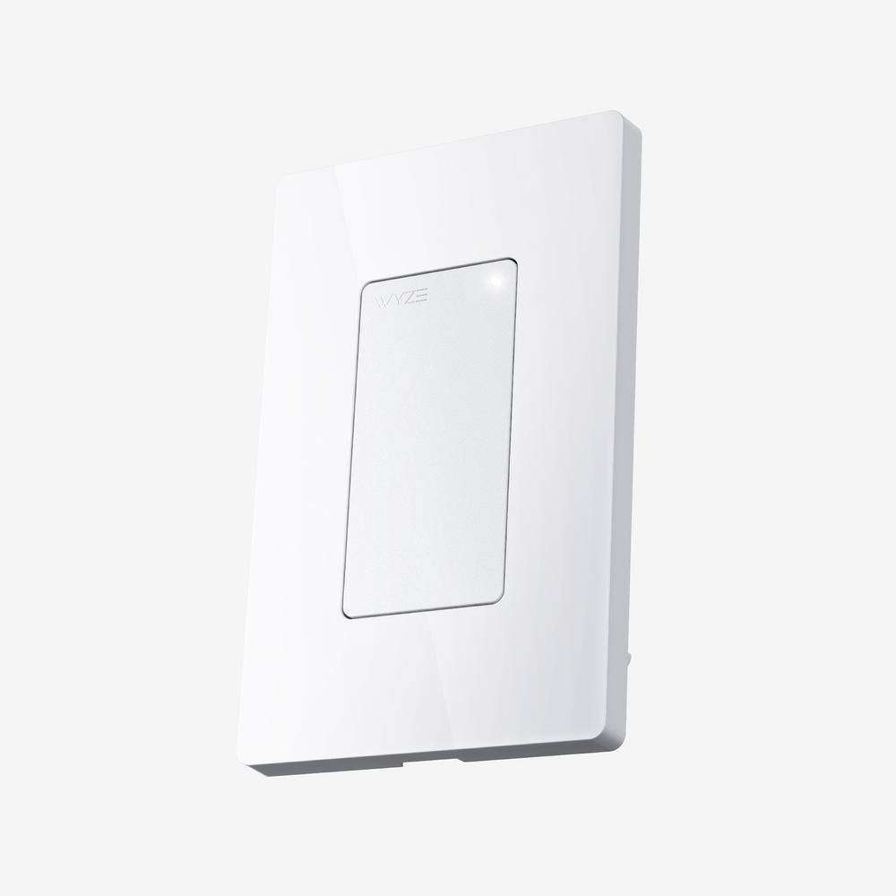 WYZE Smart 15 Amp Programmable Touch and Push Button Light Switch White (1-Pack) WLPS1-RB