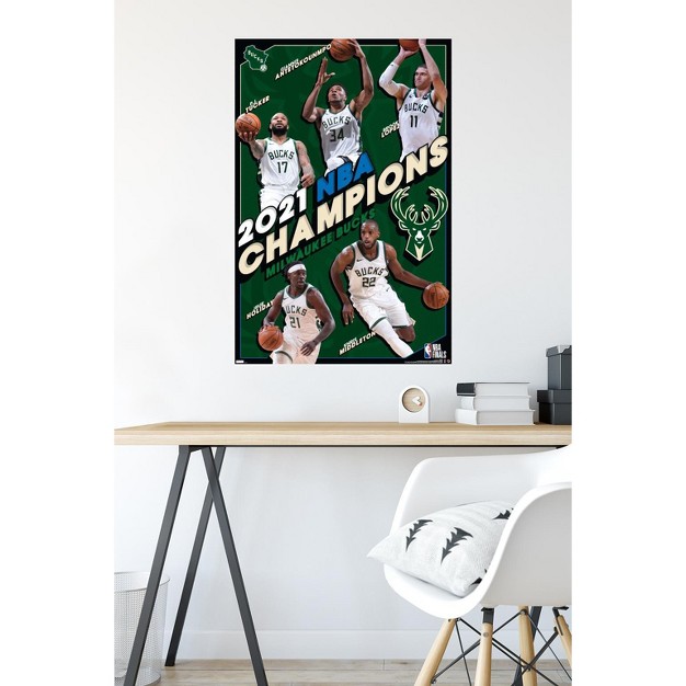 Trends International Nba Milwaukee Bucks 2021 Nba Finals Champions Unframed Wall Poster Prints