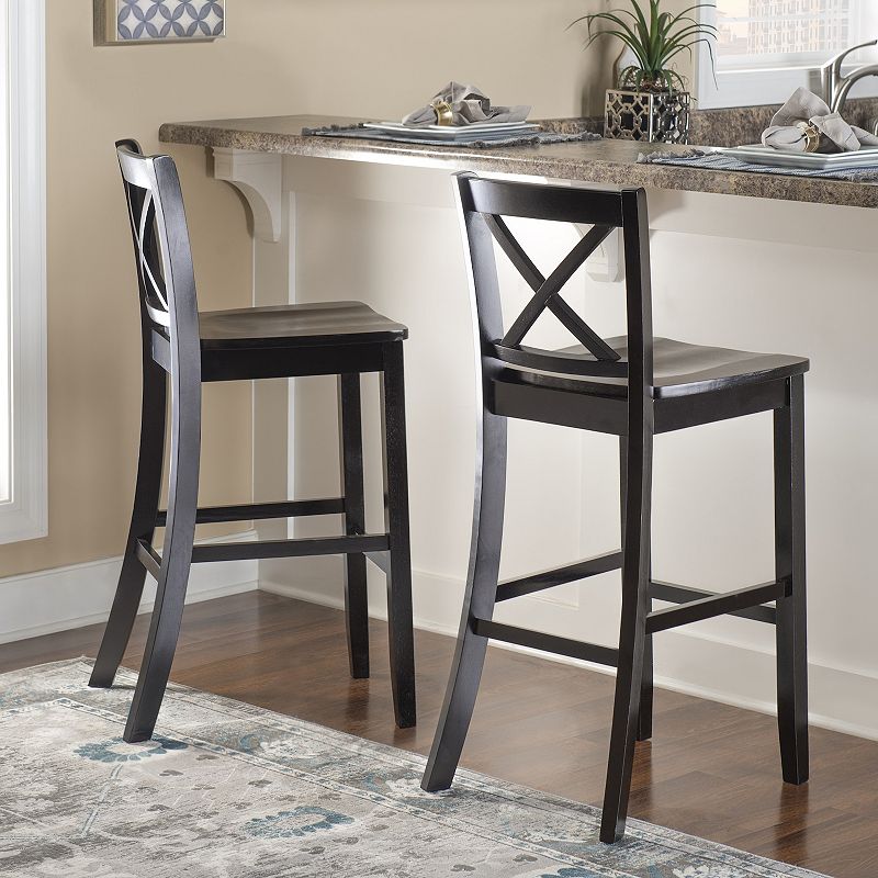 Linon X Back Bar Stool