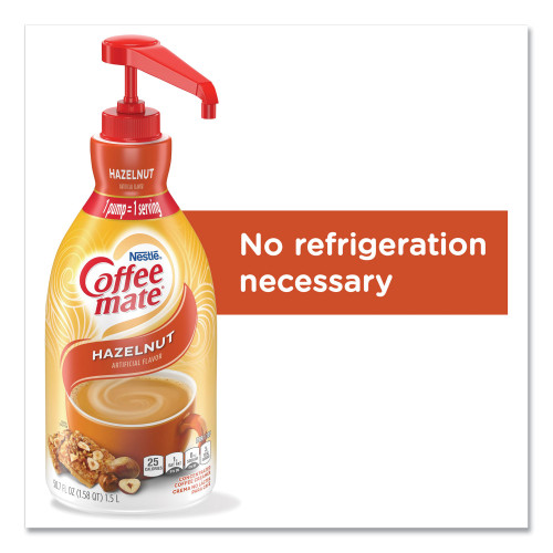 Coffee-mate Liquid Coffee Creamer， Hazelnut， 1500mL Pump Bottle (31831)