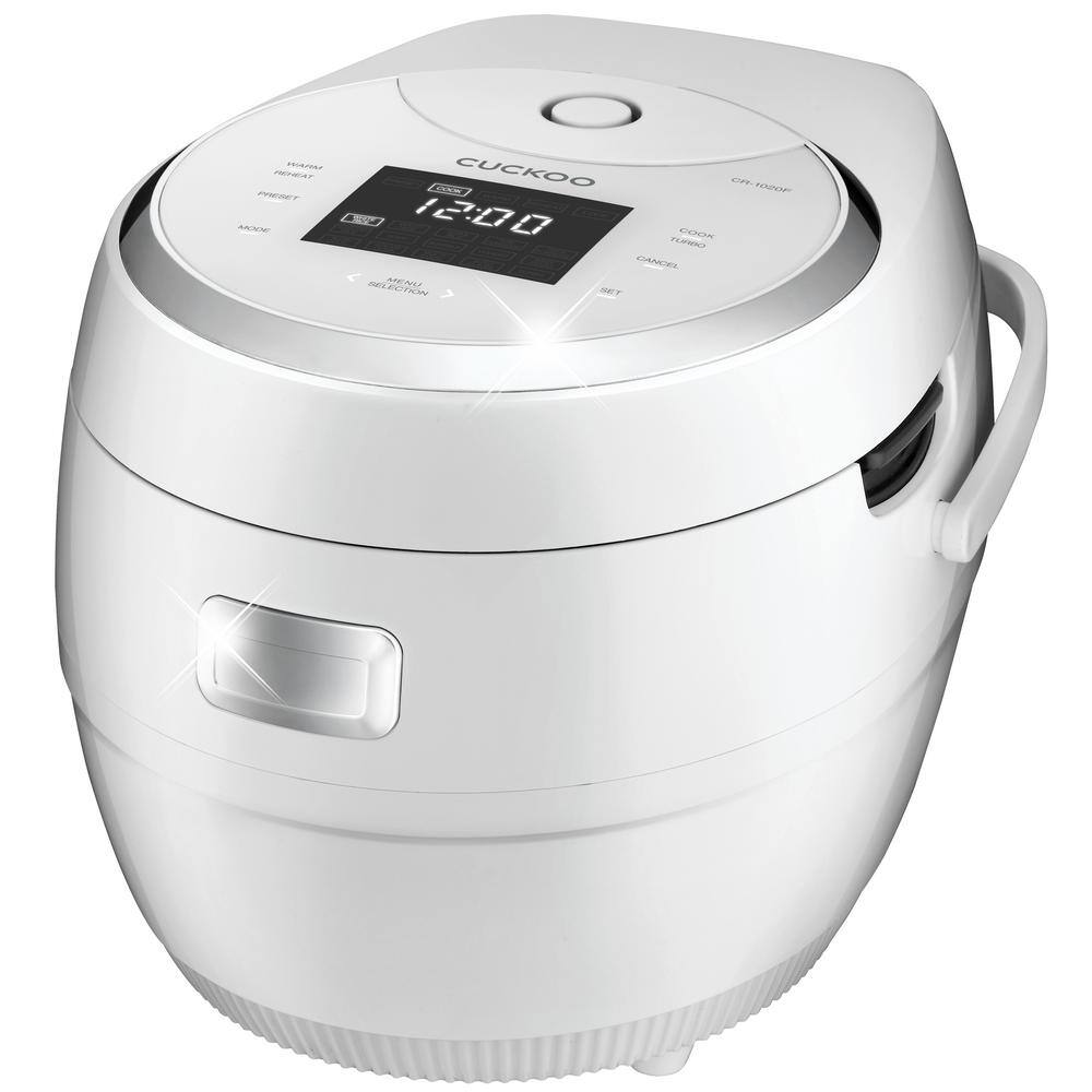 Cuckoo 2.5 qt. WhiteSilver 10-cup Multi-functional Micom Electric Rice Cooker and Warmer 16-built-in programs CR-1020F