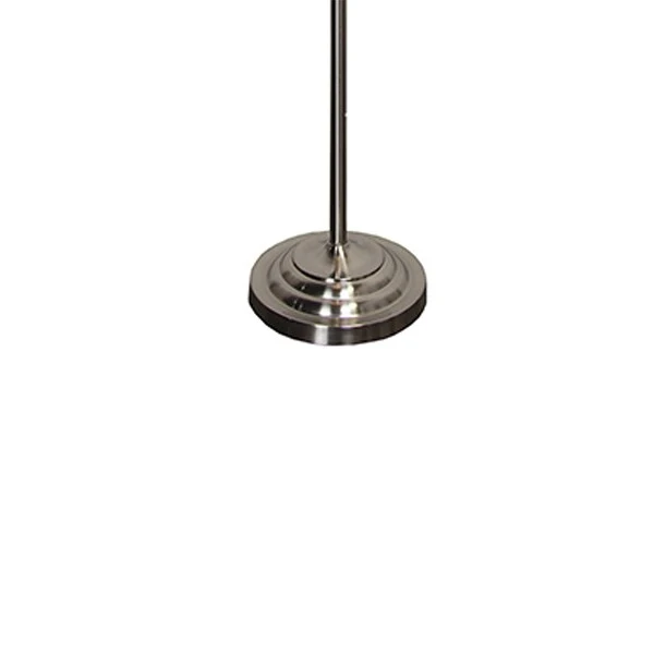 Alaris Orb Art Glass Polished Nickel Torchiere Floor Lamp - Polished Nickel