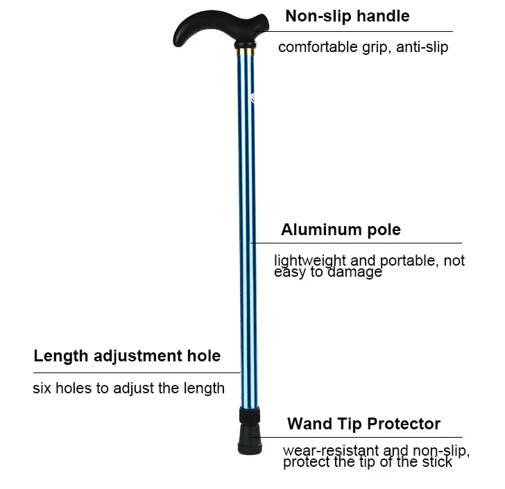 Folding Men Aluminum oy Alpenstock Two Telescopic Cane Trekking Camping Walking Climbing Hiking Stick