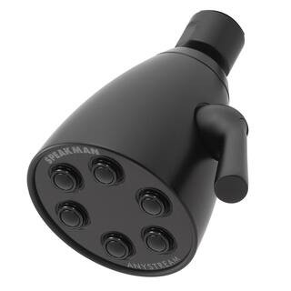 Speakman 3-Spray Patterns with 2.0 GPM 2.75 in. Wall Mount Fixed Showerhead in Matte Black SR-2252-MB-E2