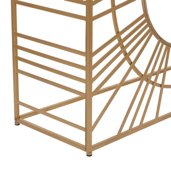 Gold Metal Contemporary Console Table - 32 x 12 x 33