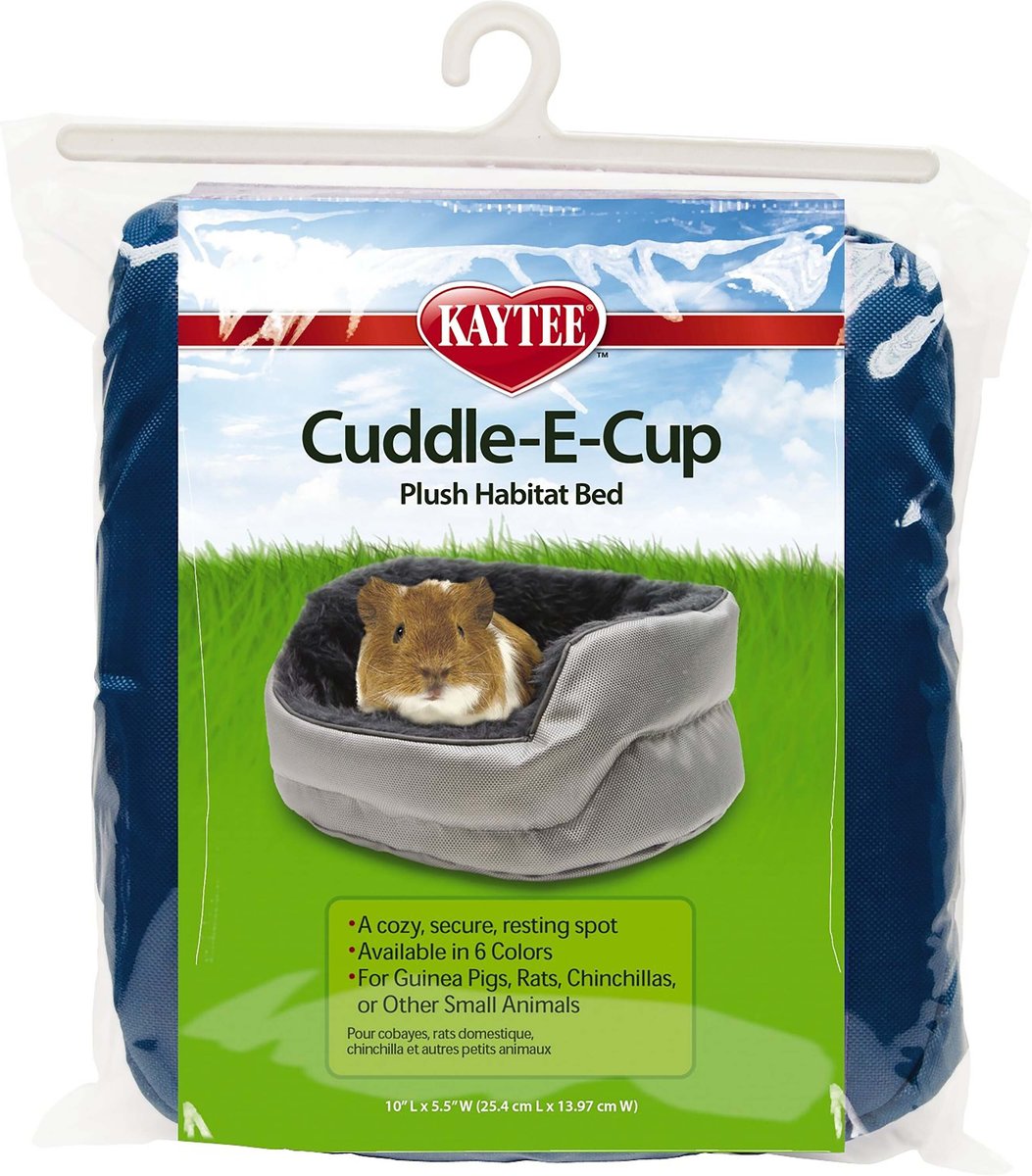 Kaytee Cuddle-E-Cup Plush Small Animal Bed， Color Varies