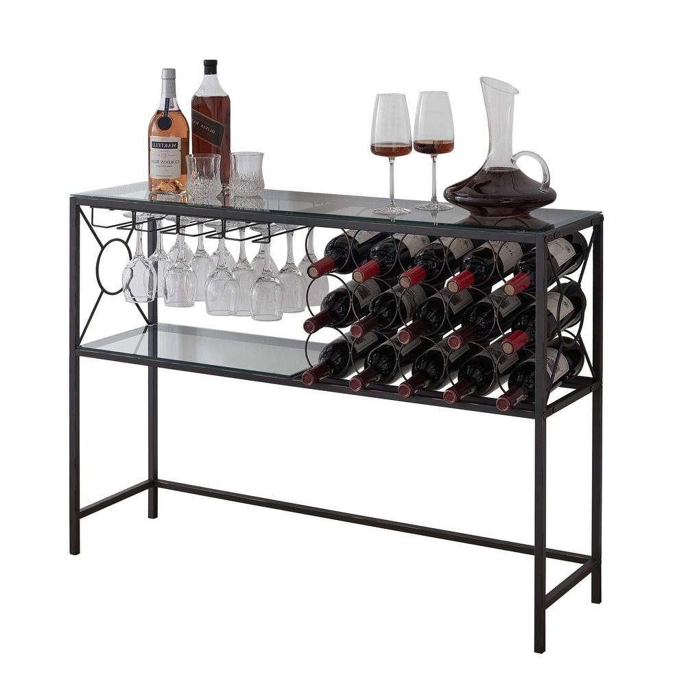 Wine Rack Console Table Elegance and Functionality