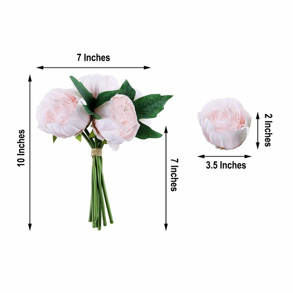 2 Bouquets Silk Roses Artificial Flower Balls 10 Inch