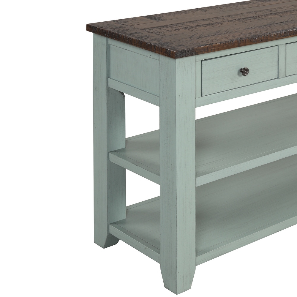 Solid Wood Top Console Table