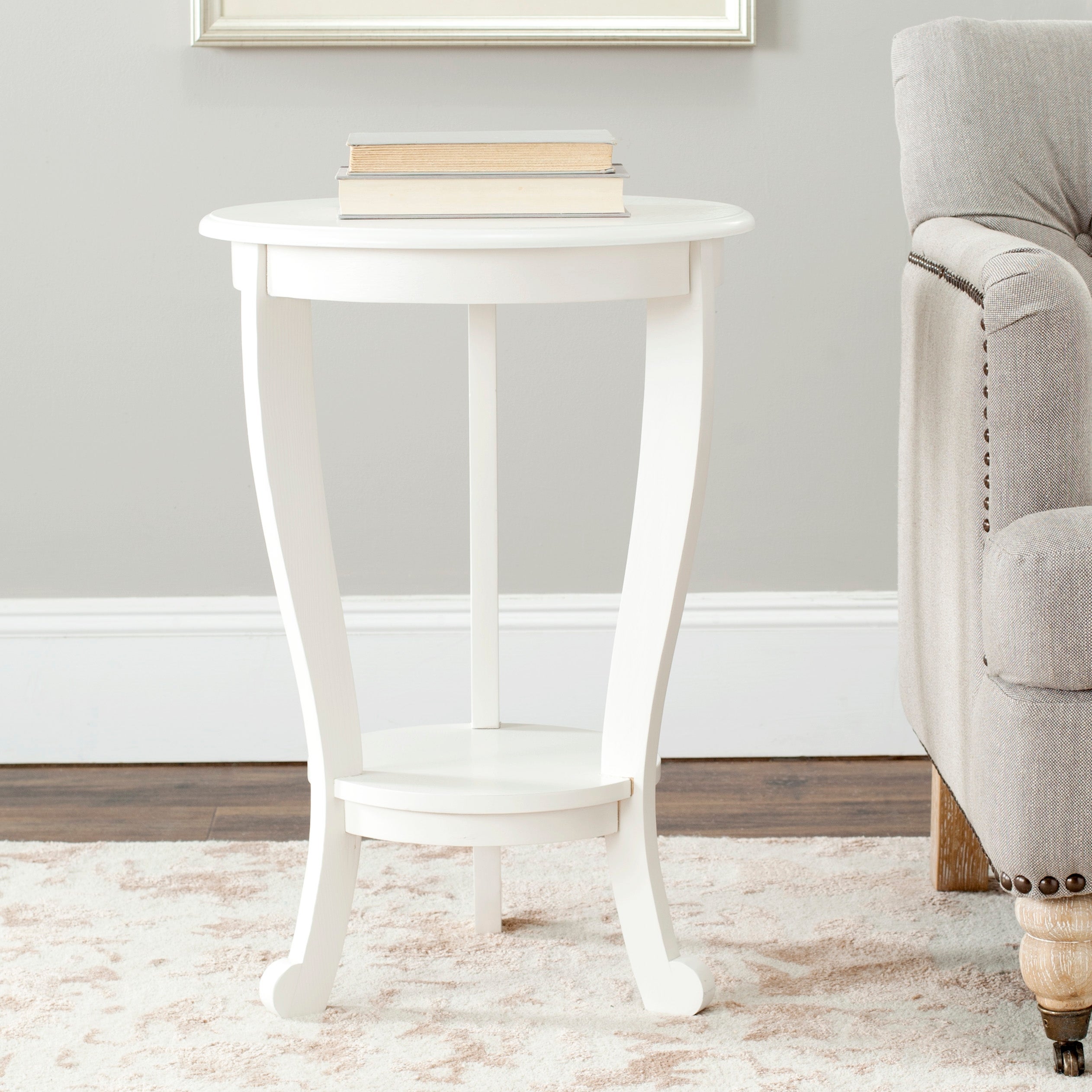 SAFAVIEH Cape Cod Cream Pedestal Side Table - 18.1