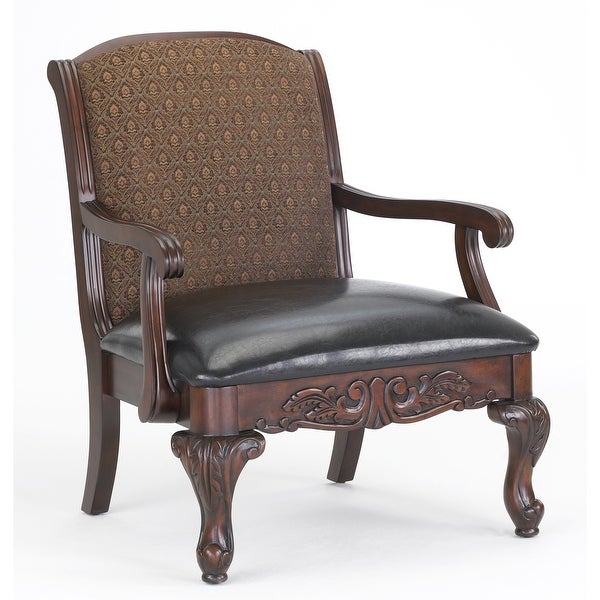 Stetson Carved Brown Accent Chair by Greyson Living